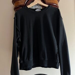 Double zero drop shoulders crewneck sweatshirt